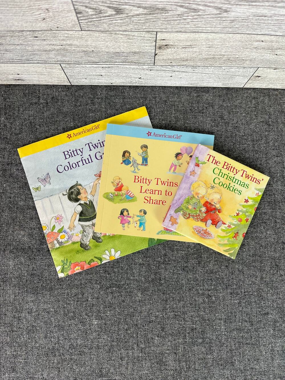 American Girl Bitty Baby Set of Two Story Books And Folded Coloring Sheet